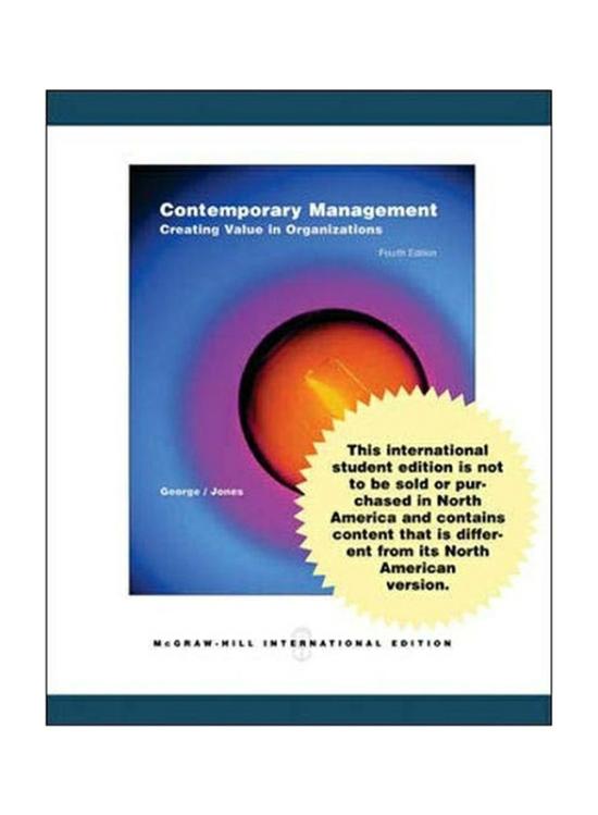 Business & Money |   Contemporary Management 4Th Edition, Paperback Book, By: Jennifer M. George And Gareth R. Jones Business & Money Business & Money