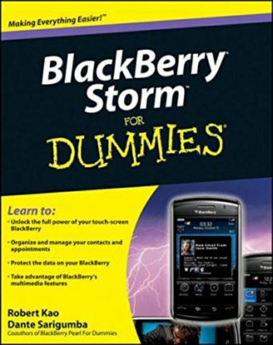 Computers & Technology |   Blackberry Storm For Dummies, Paperback Book, By: Robert Kao Computers & Technology Computers & Technology