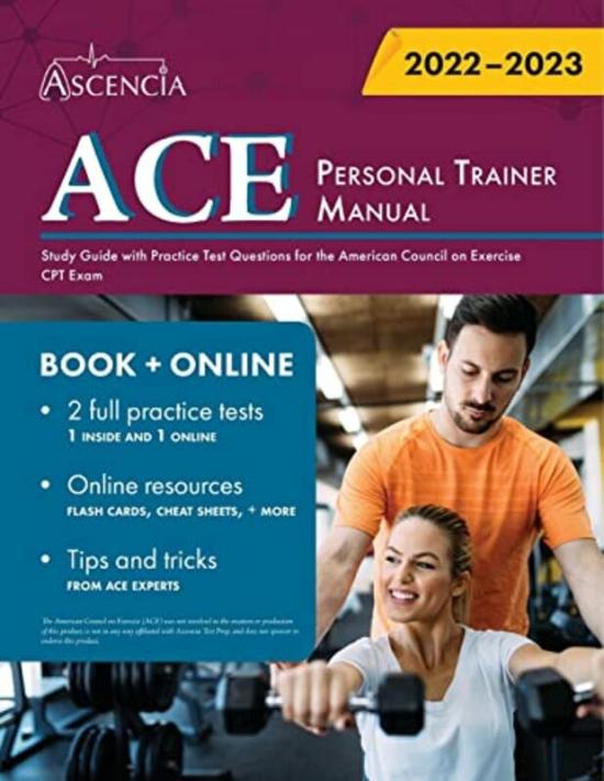 Health, Fitness & Dieting |   Ace Personal Trainer Manual Study Guide With Practice Test Questions For The American Council On Ex By Falgout -Paperback Health, Fitness & Dieting Health, Fitness & Dieting