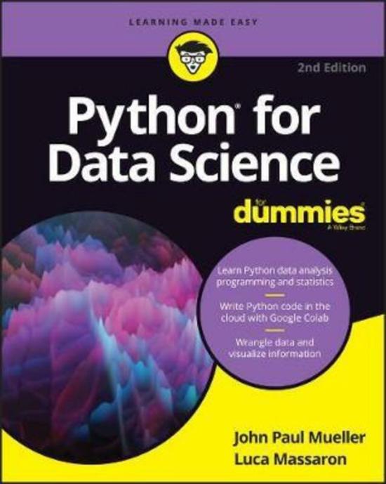 Reference |   Python For Data Science For Dummies.Paperback,By :Mueller, John Paul – Massaron, Luca Reference Reference