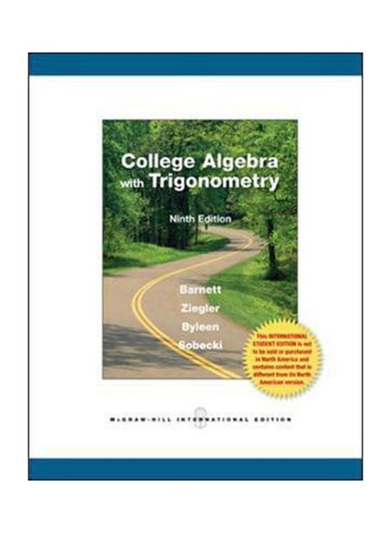 Science & Math |   College Algebra With Trigonometry, Paperback Book, By: Raymond Barnett, Michael Ziegler, Karl Byleen, David Sobecki Science & Math Science & Math