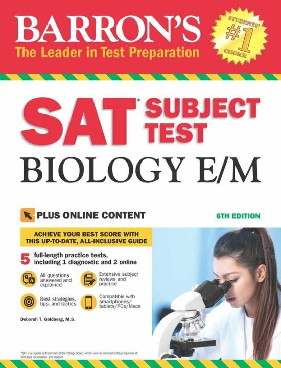 Science & Math |   Sat Subject Test Biology E/M With Online Tests, Paperback Book, By: Deborah T. Goldberg Science & Math Science & Math