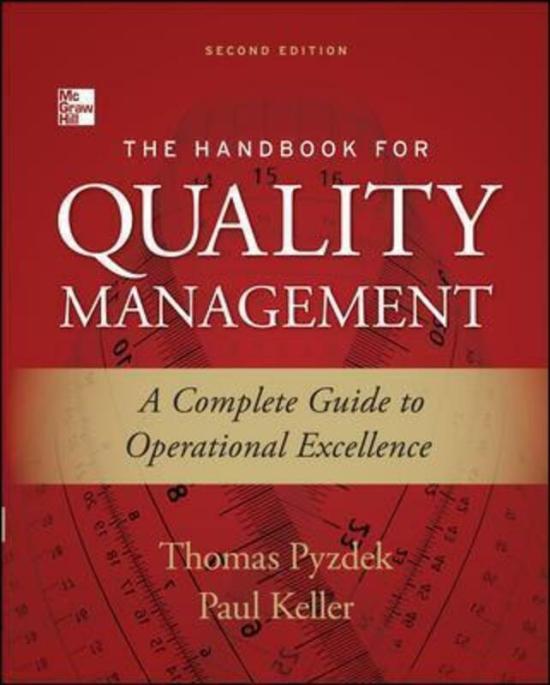 Reference |   Handbook For Quality Management, Second Edition.Hardcover,By :Thomas Pyzdek Reference Reference