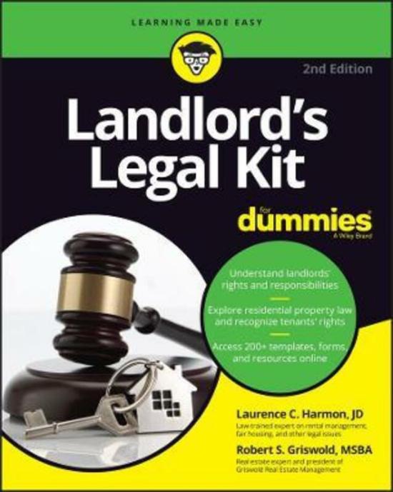 Reference |   Landlord’s Legal Kit For Dummies, 2Nd Edition,Paperback, By:Griswold, Rs Reference Reference